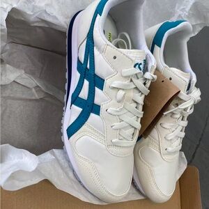 Asics White and Blue Sneakers